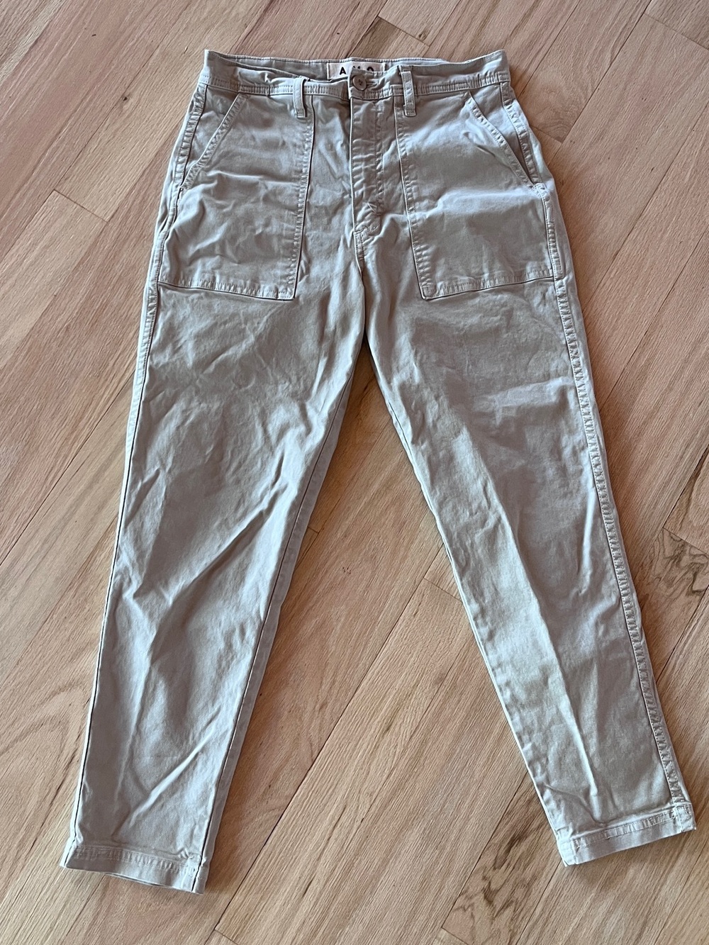 AMO Beige High-Rise Utility Khaki pants 26